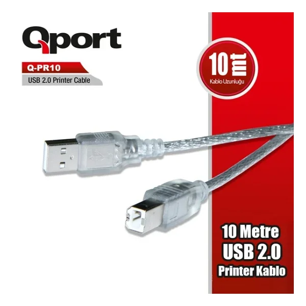 Qport Q-Pr10 10 M USB 2.0 Yazıcı Kablosu - Görsel 5