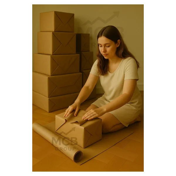 10 Adet Kraft Kağıt 70x100 Cm Kahverengi Ambalaj Kağıdı Çeyiz Paketleme Koli Kağıdı 90 Gr - Görsel 6