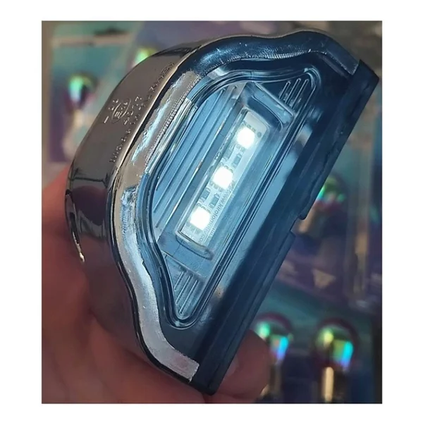 2 Adet Tır Kamyon Dorse Plaka Lambası Kobra Krom 12-24 Volt - Görsel 5