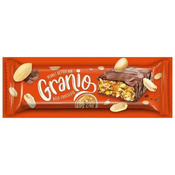 Hünnap Granio Yer Fıstığı Ezmeli Çikolata Kaplamalı Bar 40 Gr - Görsel 2