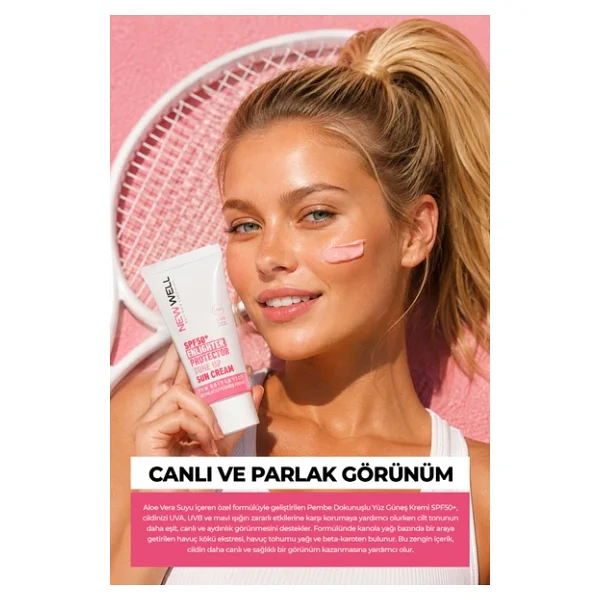 New Well Ton Eşitleyici Pembe 50 Ml 3 Adet 50 Faktör Güneş Kremi - Görsel 5
