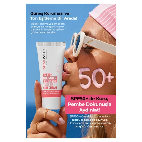 New Well Ton Eşitleyici Pembe 50 Ml 3 Adet 50 Faktör Güneş Kremi - Görsel 7