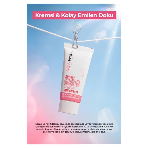 New Well Ton Eşitleyici Pembe 50 Ml 3 Adet 50 Faktör Güneş Kremi - Görsel 8