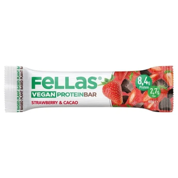 Fellas Vegan Protein Bar - Çilekli Ve Kakaolu 40g X 12 Adet - Görsel 2