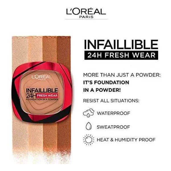 L'oreal Paris Infaillible 24h Fresh Wear 120 Vanilla 9 Gr Pudra Fondöten - Görsel 2