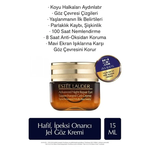 Estee Lauder Advanced Night Repair Göz Bakım Seti - Supercharged Göz Kremi (15ml + 5ml), Serum 7ml - Görsel 4