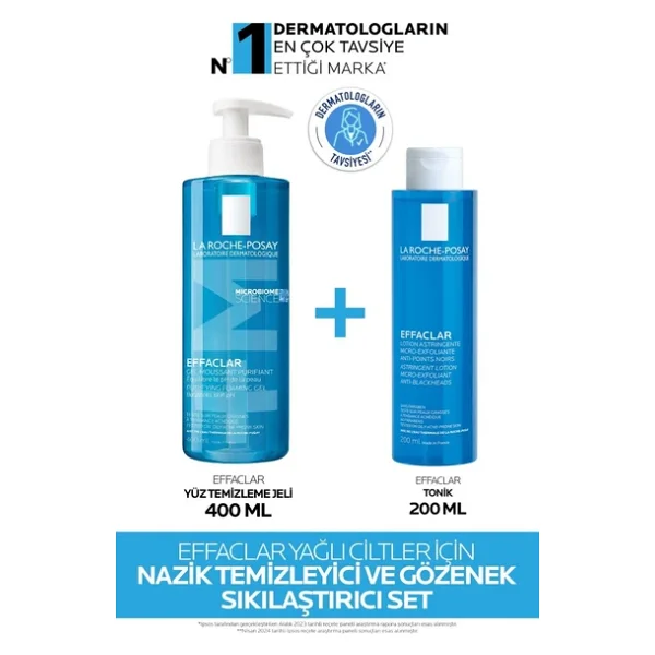 La Roche-Posay Effaclar Temizleme Jeli 400 Ml + Mikro Soyucu Tonik 200 Ml - Görsel 3