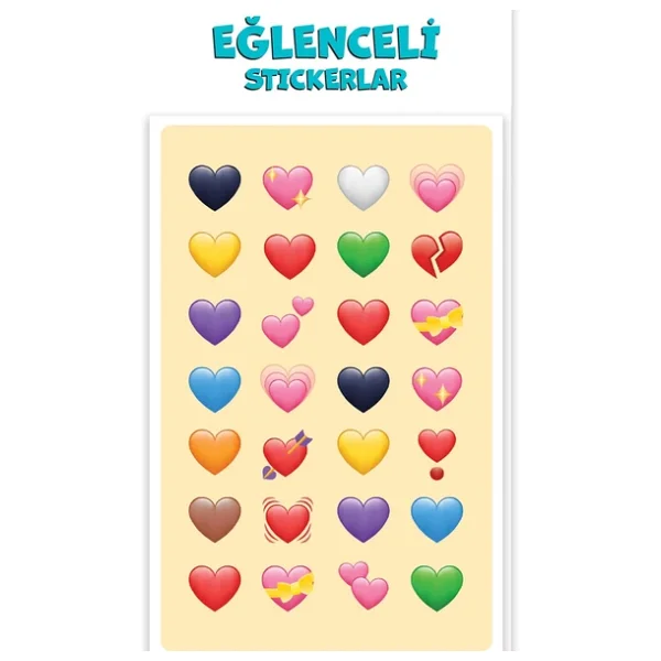 Keskin Color Puffy Sticker Orta Boy Kalp 221206-99 - Görsel 5