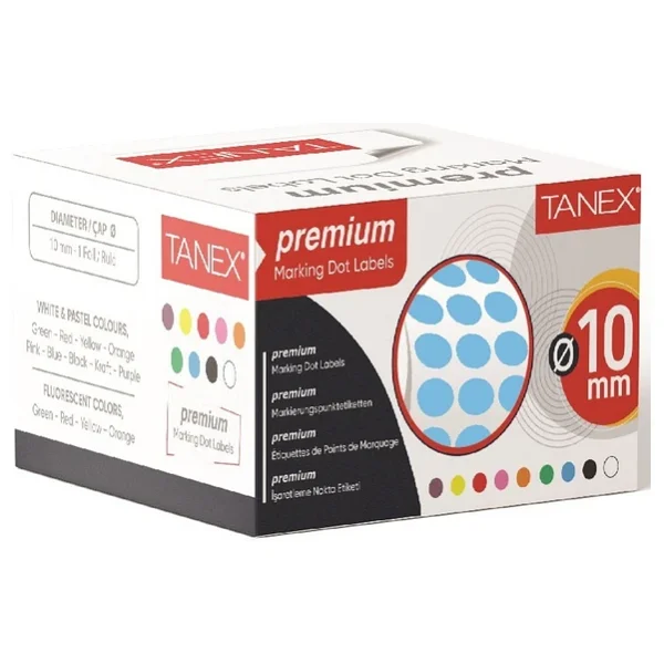 Tanex Nokta Etiketi 10 Mm Mavi 5000 Li - Görsel 5