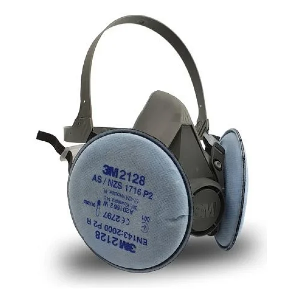 3M 6300 Yarım Yüz Gaz Maskesi+2128 P2 Organik Filtre - Görsel 3
