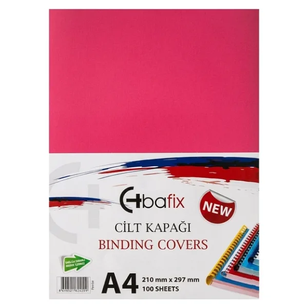 Bafix Cilt Kapağı Plastik Opak A4 160 Mıc Pembe (100 Lü) - Görsel 2