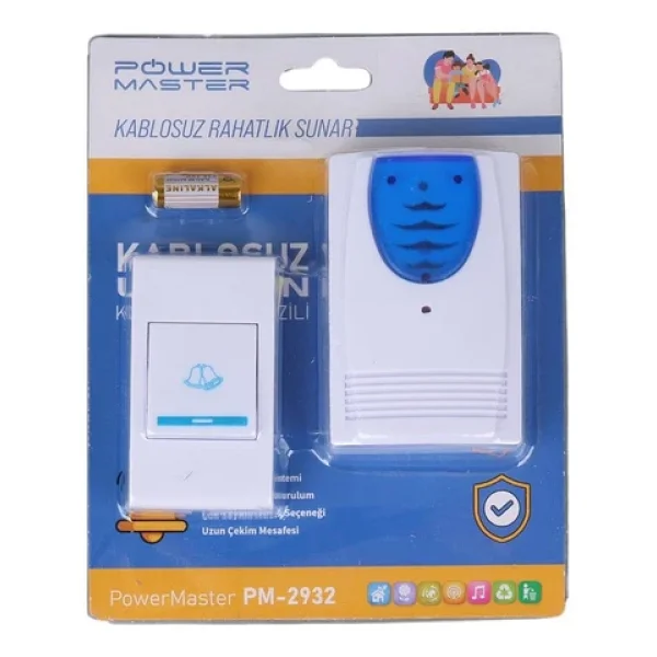 Powermaster Pm-2932 Kablosuz Uzaktan Kumandalı Kapı Zili - Görsel 7