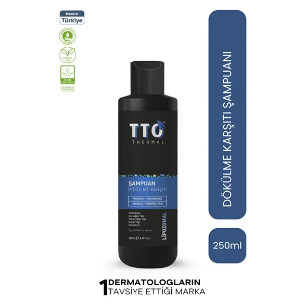 Tto Dökülme Karşıtı Şampuan 250ml (Procapil,Çay Ağacı Yağı,Climbazole,Aminexil) - Görsel 3