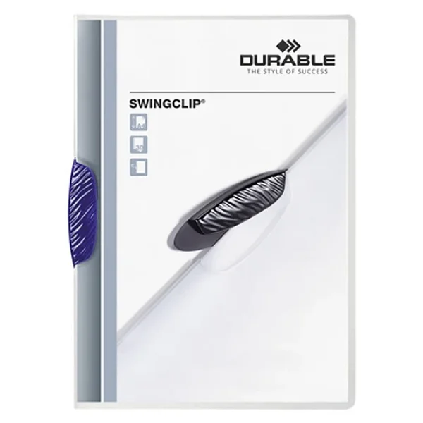 Durable Sıkıştırmalı Dosya Swingclip Ortadan Klipsli 30 Syf A4 Lacivert 2260 - Görsel 4