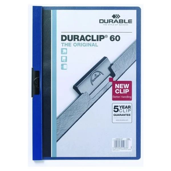 Durable Sıkıştırmalı Dosya Duraclip Ortadan Klipsli 60 Syf A4 Lacivert 2209 - Görsel 5