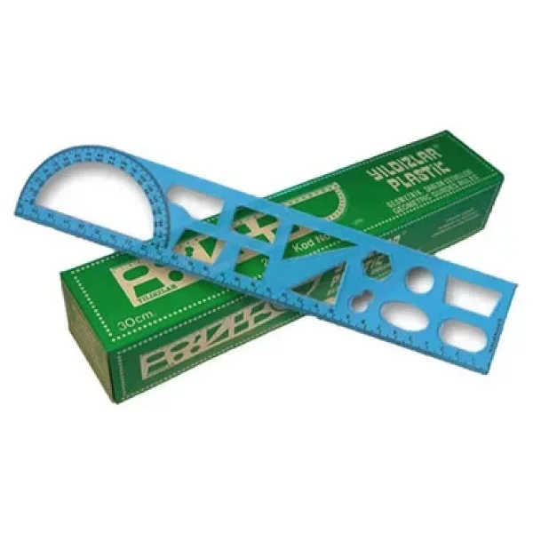 Yıldızlar Geometrik Şablon Cetvel 30 Cm - Görsel 3