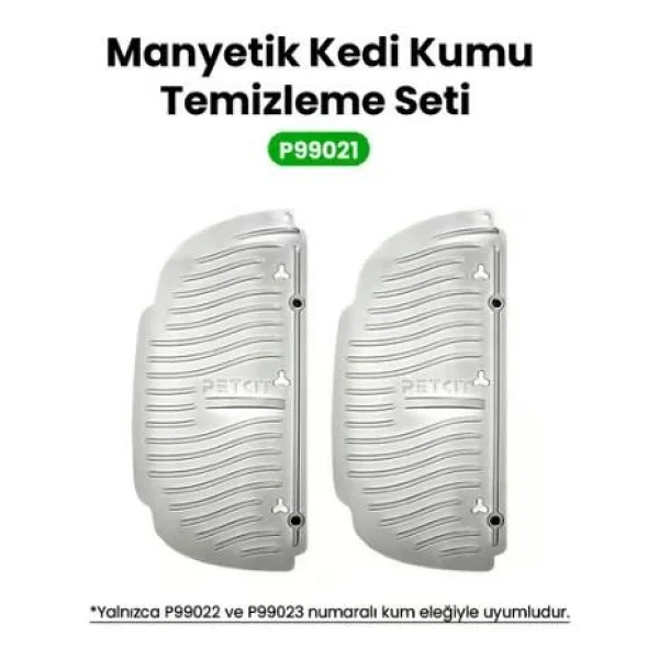 Petkıt Pura Max 2 & Purobot Pro Uyumlu Manyetik Pratik Geniş Delikli Kum Temizleyici Beyaz - Görsel 3