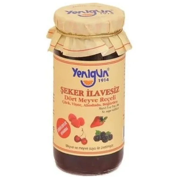 Yenigün Şeker İlavesiz 290 Gr Dört Meyve Reçeli - Görsel 3