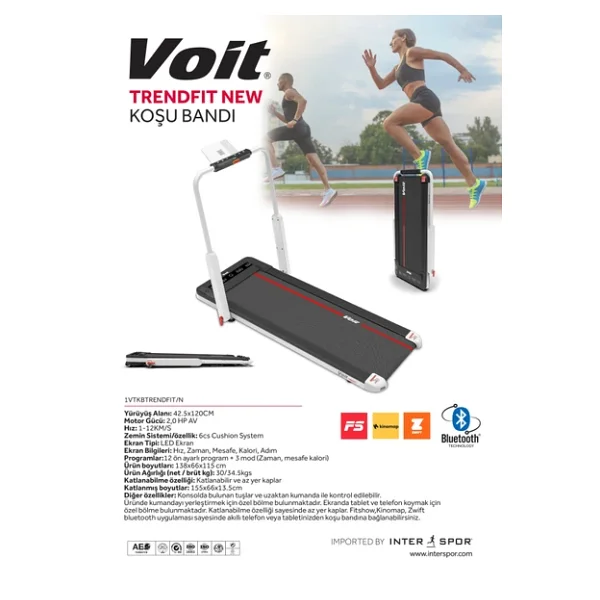 Voit Trendfit Katlanabilir Koşu Bandı - Görsel 6