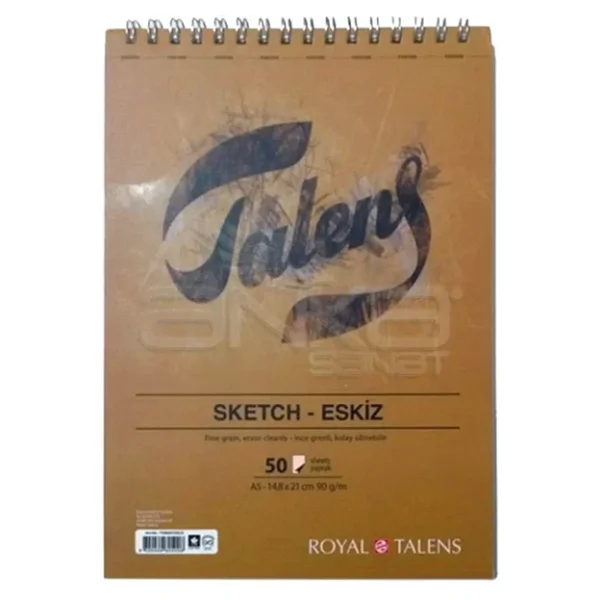 Talens Sketch Eskiz Defteri A5 50 Yaprak 90g Üstten Spiralli T090a550us - Görsel 4