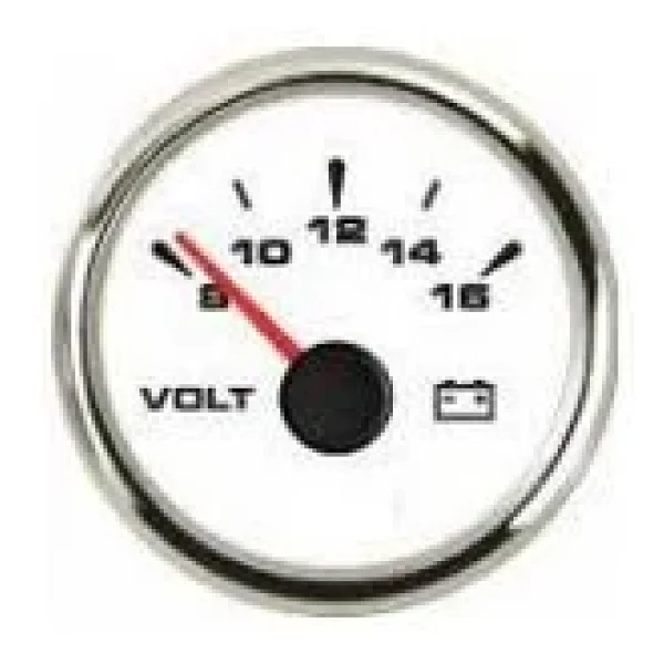 Sealux Voltmetre Ø52mm Beyaz 12V - Görsel 3