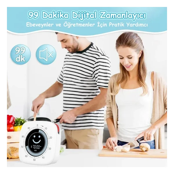 Npo Npt26xb Mutfak,Ders,Yemek İçin 99:59dk Dijital Alarm Kronometre,Pomodoro Öğrenci Motivasyon Saat - Görsel 6