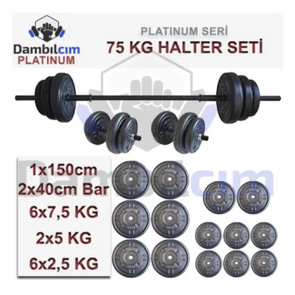 Dambılcım Platinum 75 Kg Dambıl Seti - Görsel 7