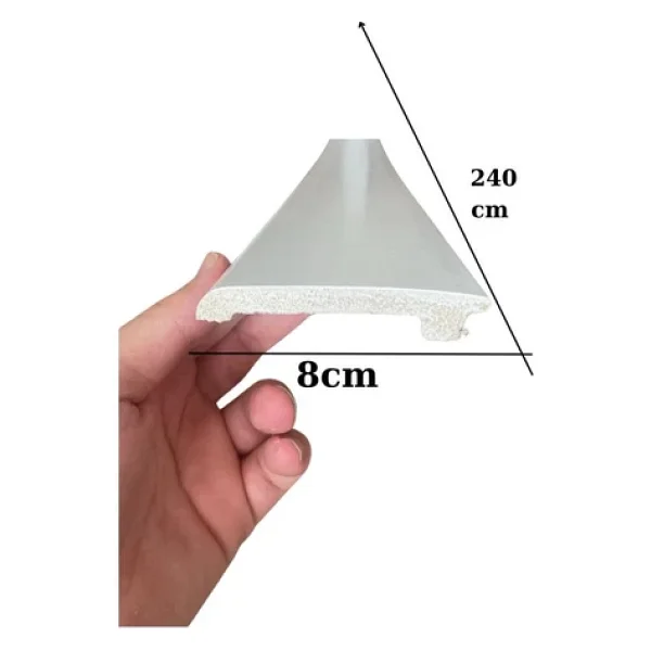 8cmx240cm Munut Pvc Süpürgelik Suya Neme Dayanıklı Pvc Parke Seramik Salon Mutfak Süpürgeliği - Görsel 2