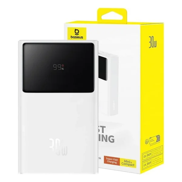 Baseus Star Lord 30 W Beyaz 10000 mAh Hızlı Şarj Powerbank - Görsel 4