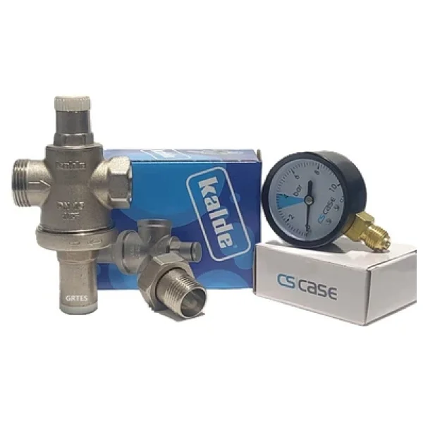 Kalde 1/2" Dn15 Rekorlu Su Basınç Düşürücü + Case Manometre - Pressure Reducing Valves (With Manometer) - Görsel 7