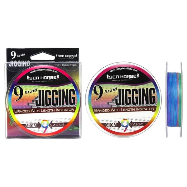 Sea Horse Jigging 9x 300 M 0.10 Mm 11.76 Kg Multicolor İp Misina - Görsel 3