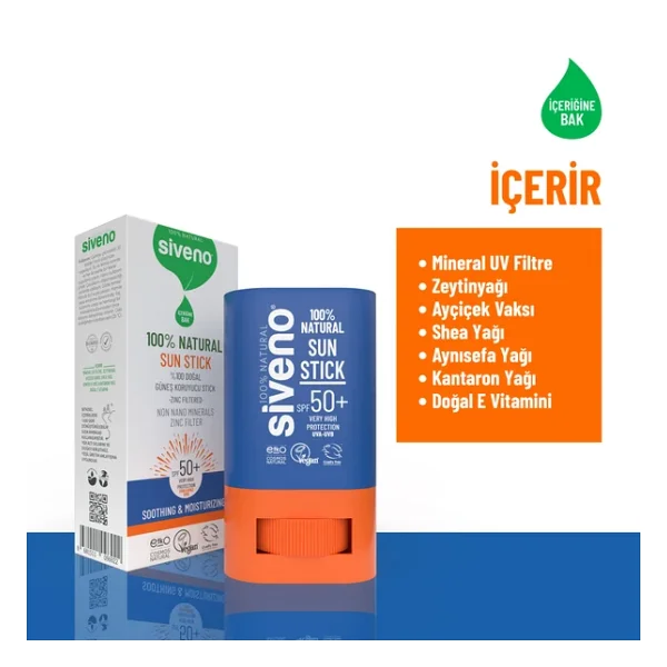 Siveno Mineral Filtreli Renkli 15 Gr 50 Faktör Stick Güneş Kremi - Görsel 5