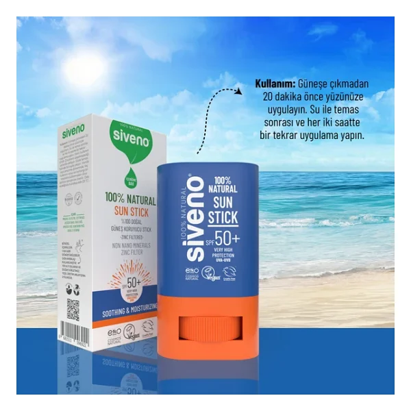 Siveno Mineral Filtreli Renkli 15 Gr 50 Faktör Stick Güneş Kremi - Görsel 7