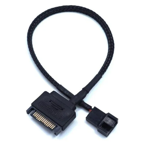 4903 Sata Power To Fan Çevirici Y Pwm Çoklayıcı Splitter Kablosu 1 Port 2 Pin - Görsel 2