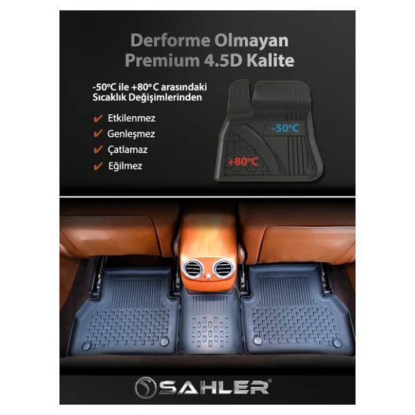 Tesla Model Y Juniper 2025+ Uyumlu Sahler 4.5d Pro Premium Oto Havuzlu Paspas - Model Y Juniper 2025+ - Görsel 5
