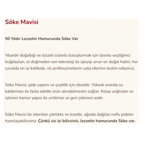 Söke Mavisi 25 Kg Un - Görsel 2