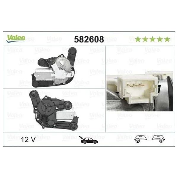 Valeo 582608 Silecek Motoru (Arka) Cıtroen C4. C4 Entreprise (09/ - Görsel 3