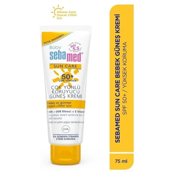 Sebamed Sun Care Çok Yönlü Koruyucu 75 Ml 2 Adet 50 Faktör Bebek Güneş Kremi - Görsel 5