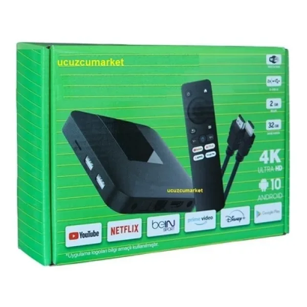 2gb/32gb Android 10 TV Box ( Inat TV Yüklenerek Gönderilecektir ) - Görsel 6