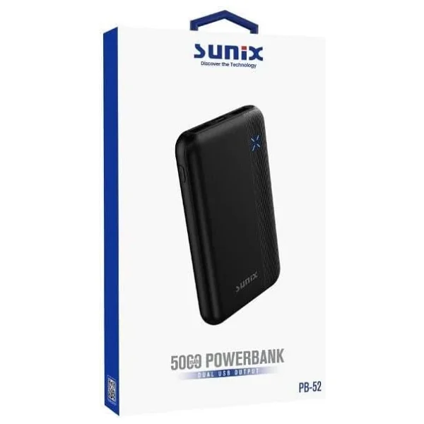 Sunix Pb-52 Siyah 5000 mAh Hızlı Şarj Powerbank - Görsel 2