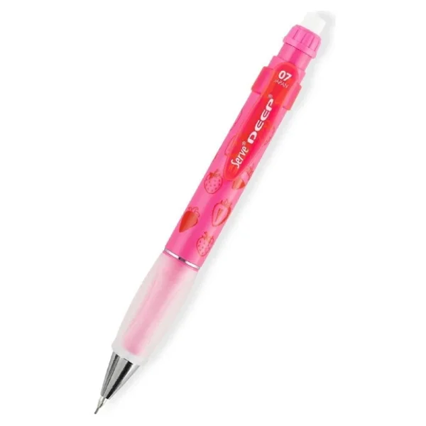 Serve Deep Meyve Temalı Çilek Desenli Pembe 0.7 mm Versatil Uçlu Kalem - Görsel 4