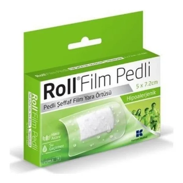 Roll Film Pedli 5x7.2 Cm 50lı Steril Yara Örtüsü Su Geçirmez - Görsel 2