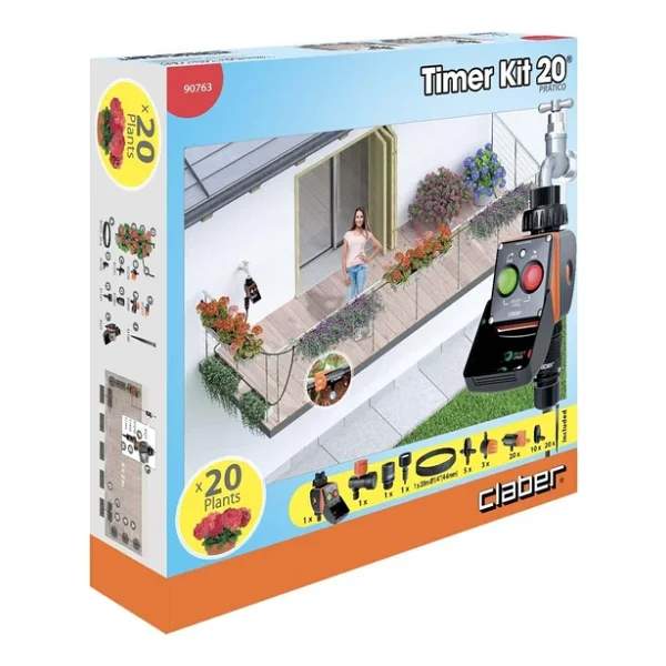 Claber 90763 Timer Kit 20 Pratico Damlama Hortumlu Zamanlayıcı Set - Görsel 2