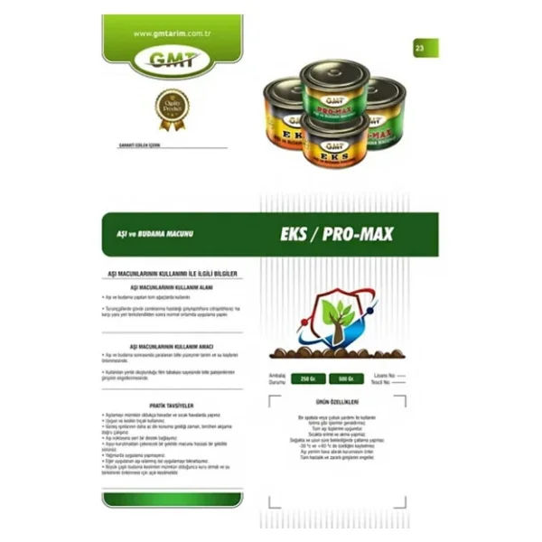 Promax Soğuk Uygulanan Budama Aşı Macunu 250 Gr Skt:08/2024 - Görsel 2