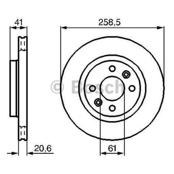 Bosch 0986478124 Fren Diski Ön Clıo Iı Clıo Symbol Kangoo Megane I Twıngo / Logan - Görsel 3