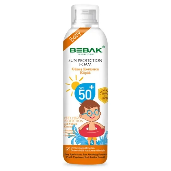 Bebak 150 Ml 50 Faktör Çocuk Güneş Koruyucu Köpük - Görsel 5