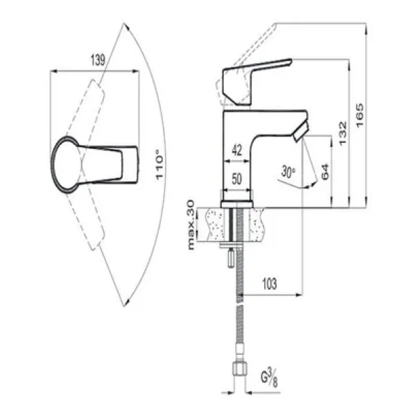 Kale Mare S 410200504991 Lavabo Bataryası - Görsel 5