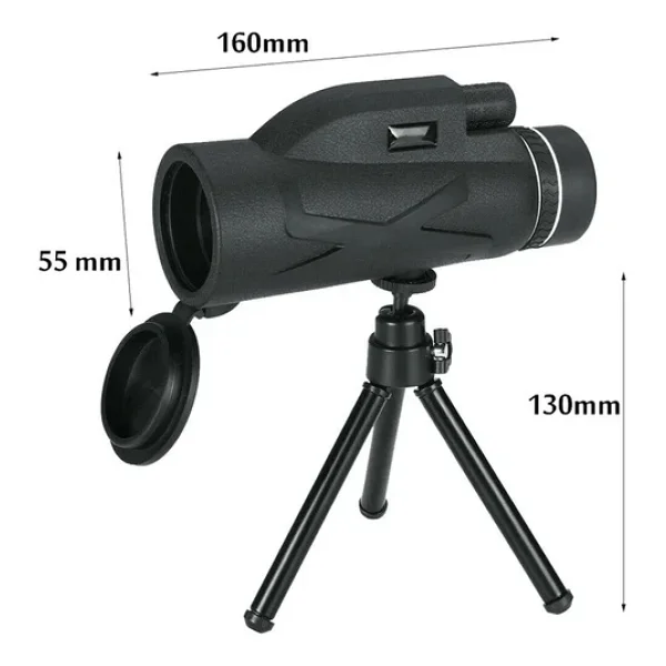 80x100 HD Zoom Tek Göz Monoküler Teleskop Taşınabilir Dürbün Yeşil - Görsel 8