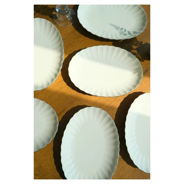 Kütahya Porselen Bone Luz Platin File Kayık Tabak 24x17cm Bnlzf24ky220 6 Lı - Görsel 5