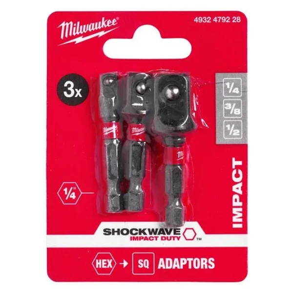 Milwaukee Hex Lokma Adaptör Seti 3 Parça - Görsel 3